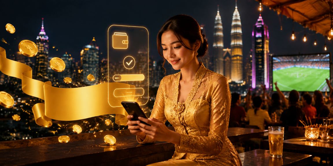 Pemain mengakses kasino mudah alih lsh33 di Kuala Lumpur dengan gaya kebaya tempatan